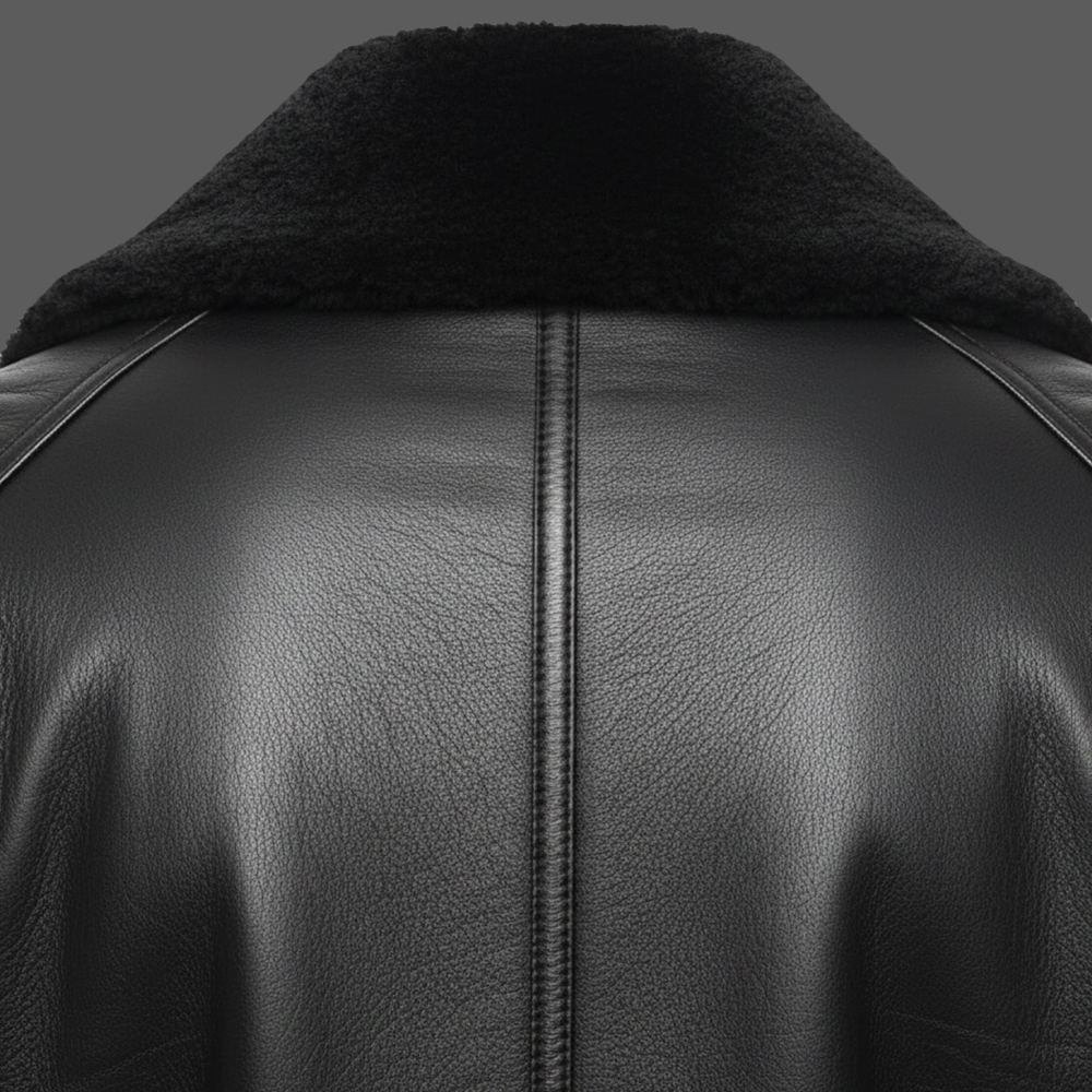 Black-Genuine-Shearling-Leather-Bomber-Jacket-Mens-Aviator-B3-Style-Fur-Jacket-04