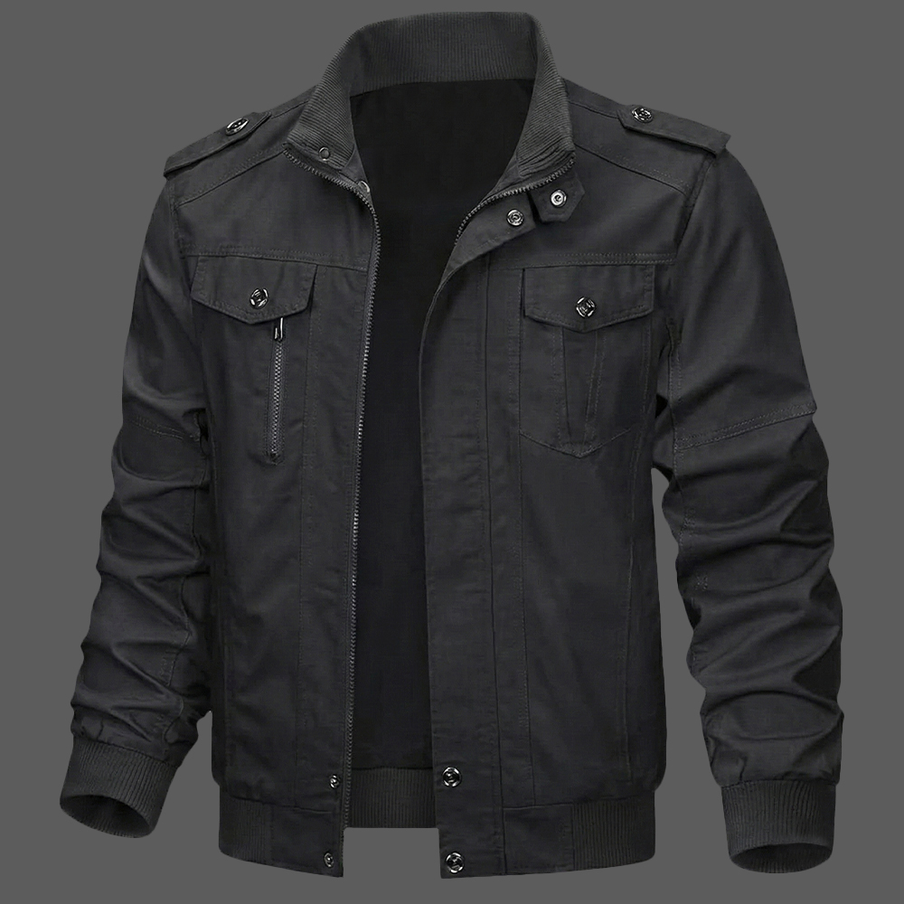 Black-Mens-Cotton-Fleece-Lined-Military-Jacket-Cargo-Windbreaker-with-Multi-Pockets-01