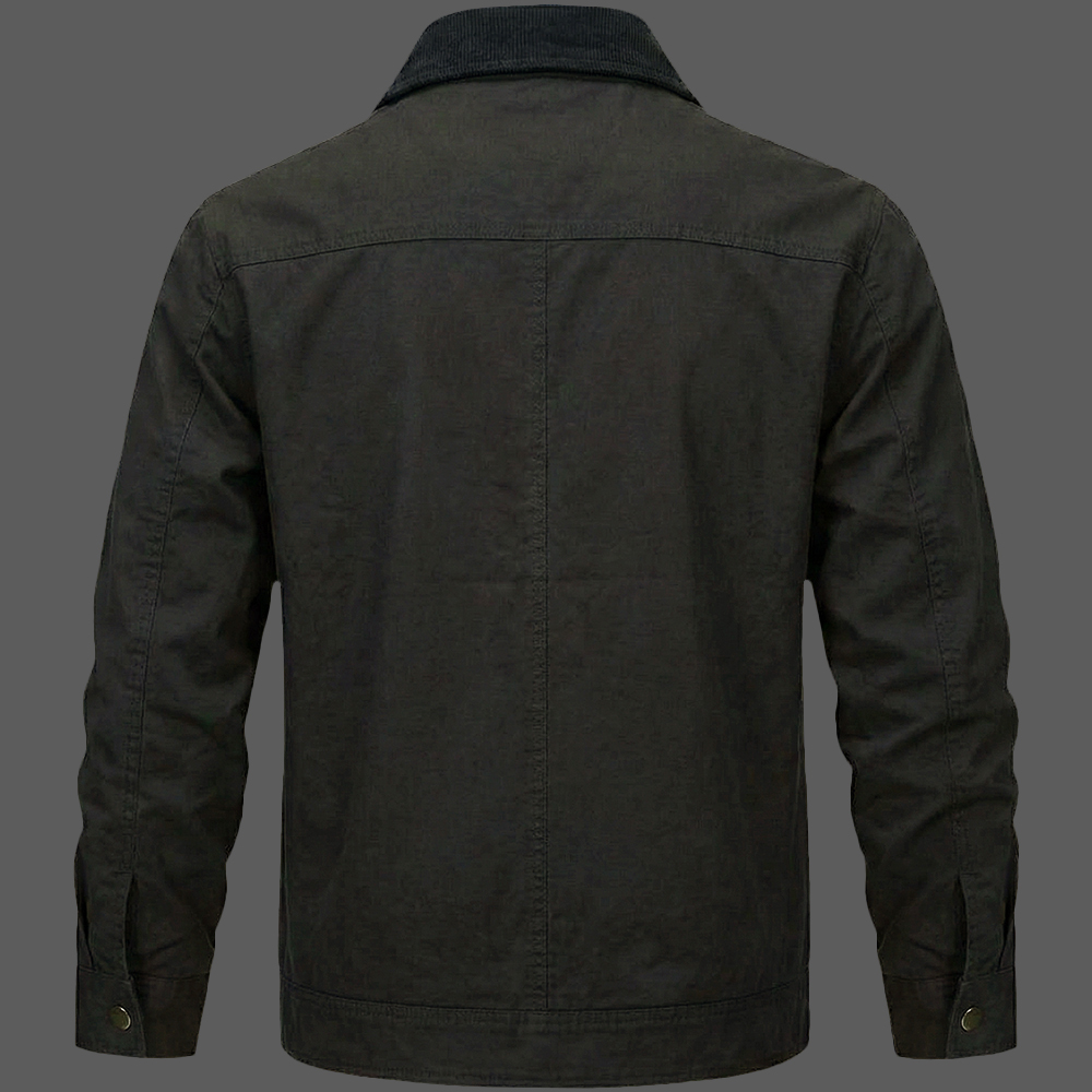 Black-Mens-Quilted-Lining-Cotton-Jacket-Corduroy-Collar-Work-Shacket-02