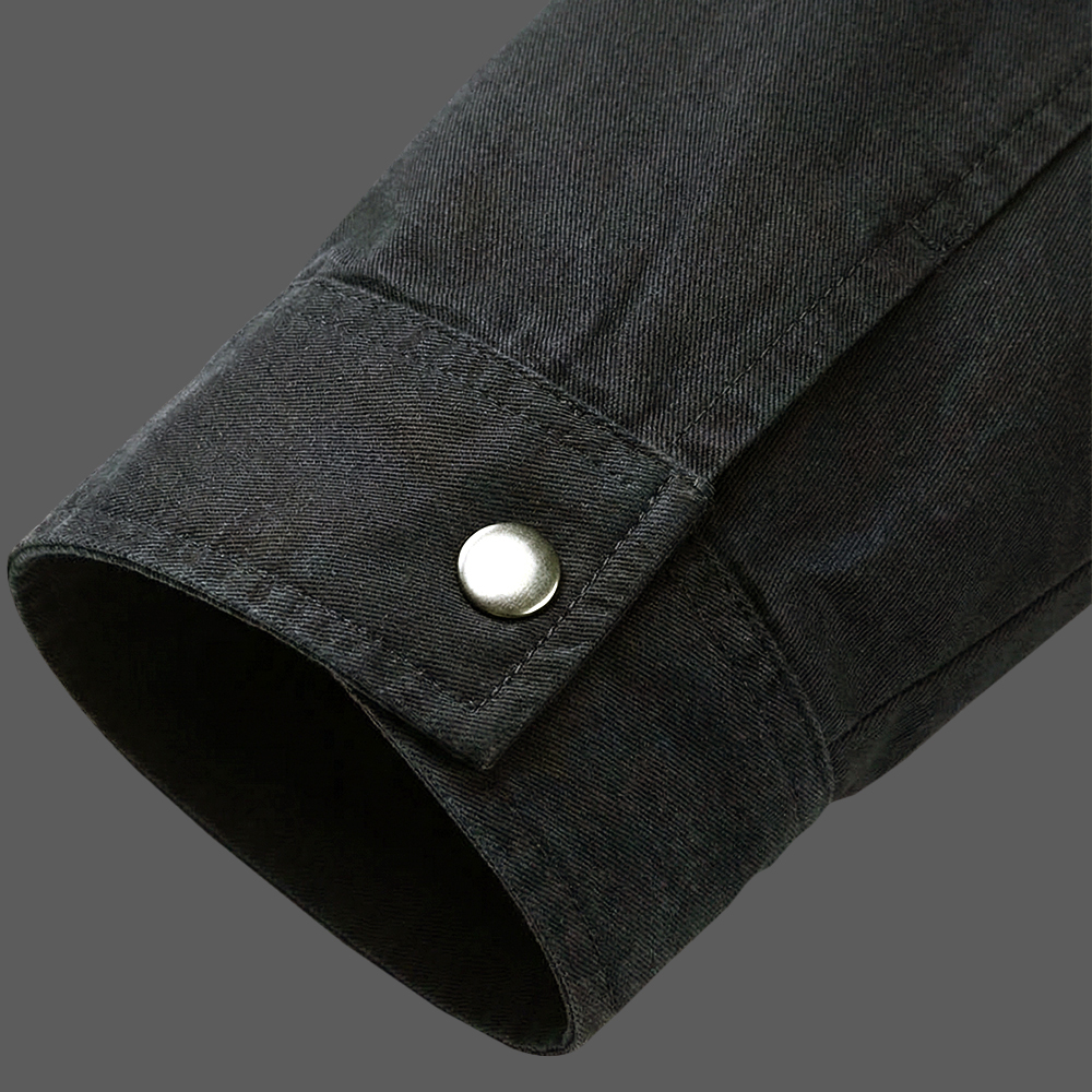Black-Mens-Quilted-Lining-Cotton-Jacket-Corduroy-Collar-Work-Shacket-04