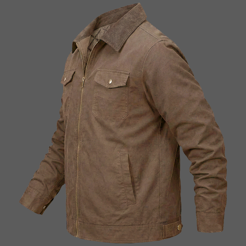 Dark-Brown-Mens-Quilted-Lining-Cotton-Jacket-Corduroy-Collar-Work-Shacket-03