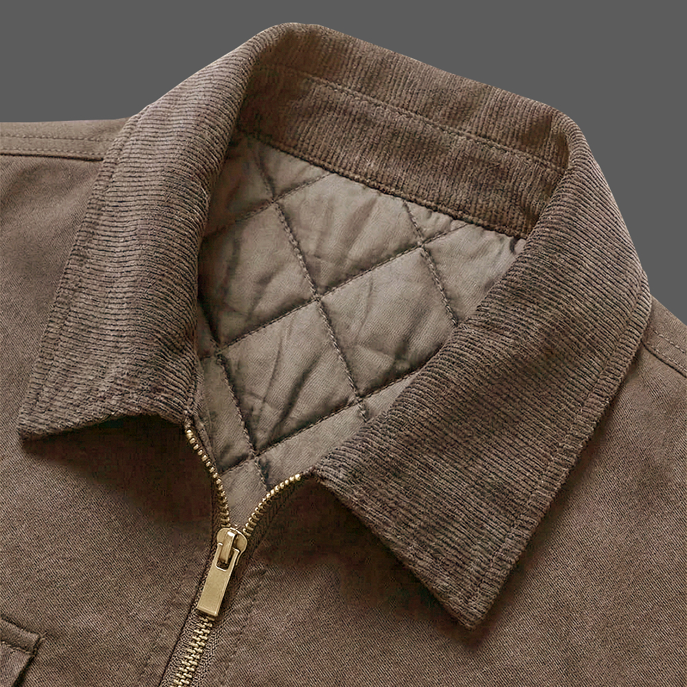 Dark-Brown-Mens-Quilted-Lining-Cotton-Jacket-Corduroy-Collar-Work-Shacket-05