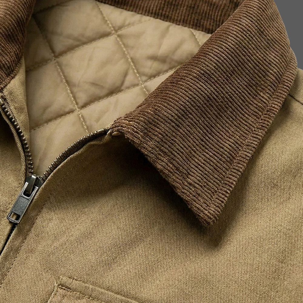 Khaki-Mens-Quilted-Lining-Cotton-Jacket-Corduroy-Collar-Work-Shacket-05