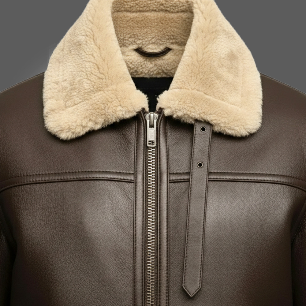 Mens-Brown-RAF-Aviator-B3-Bomber-Shearling-Leather-Jacket-05