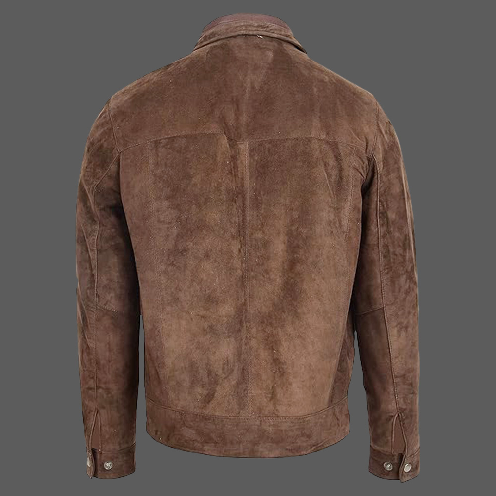 Mens-Classic-Brown-Suede-Leather-Harrington-Jacket-Zip-Box-Style-02