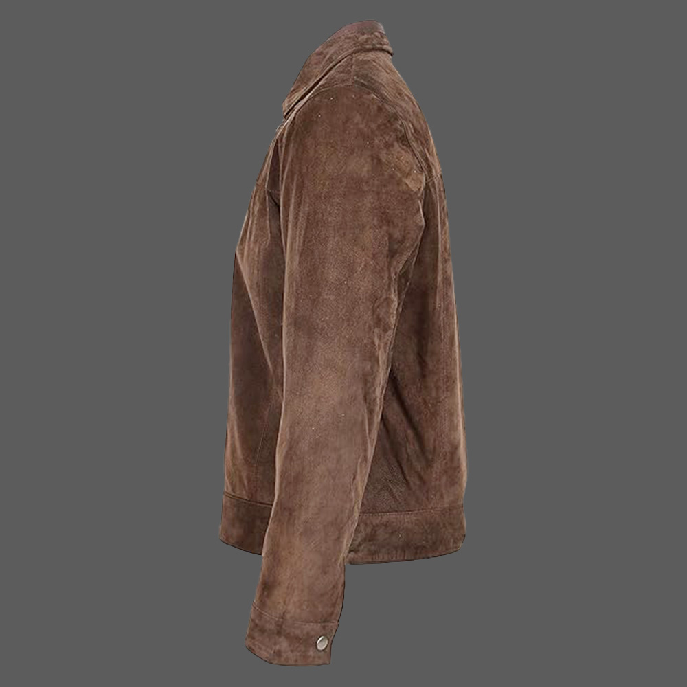 Mens-Classic-Brown-Suede-Leather-Harrington-Jacket-Zip-Box-Style-03