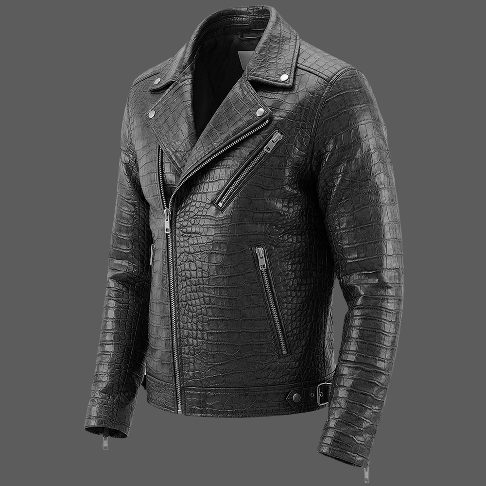 Mens-Crocodile-Embossed-Biker-Jacket-Faux-Leather-Motorcycle-Coat-03