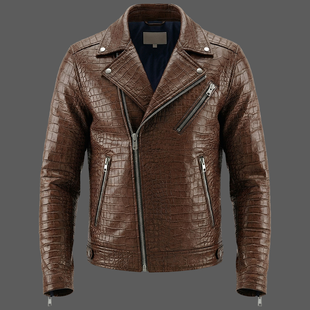 Mens-Crocodile-Embossed-Biker-Jacket-Faux-Leather-Motorcycle-Coat-06