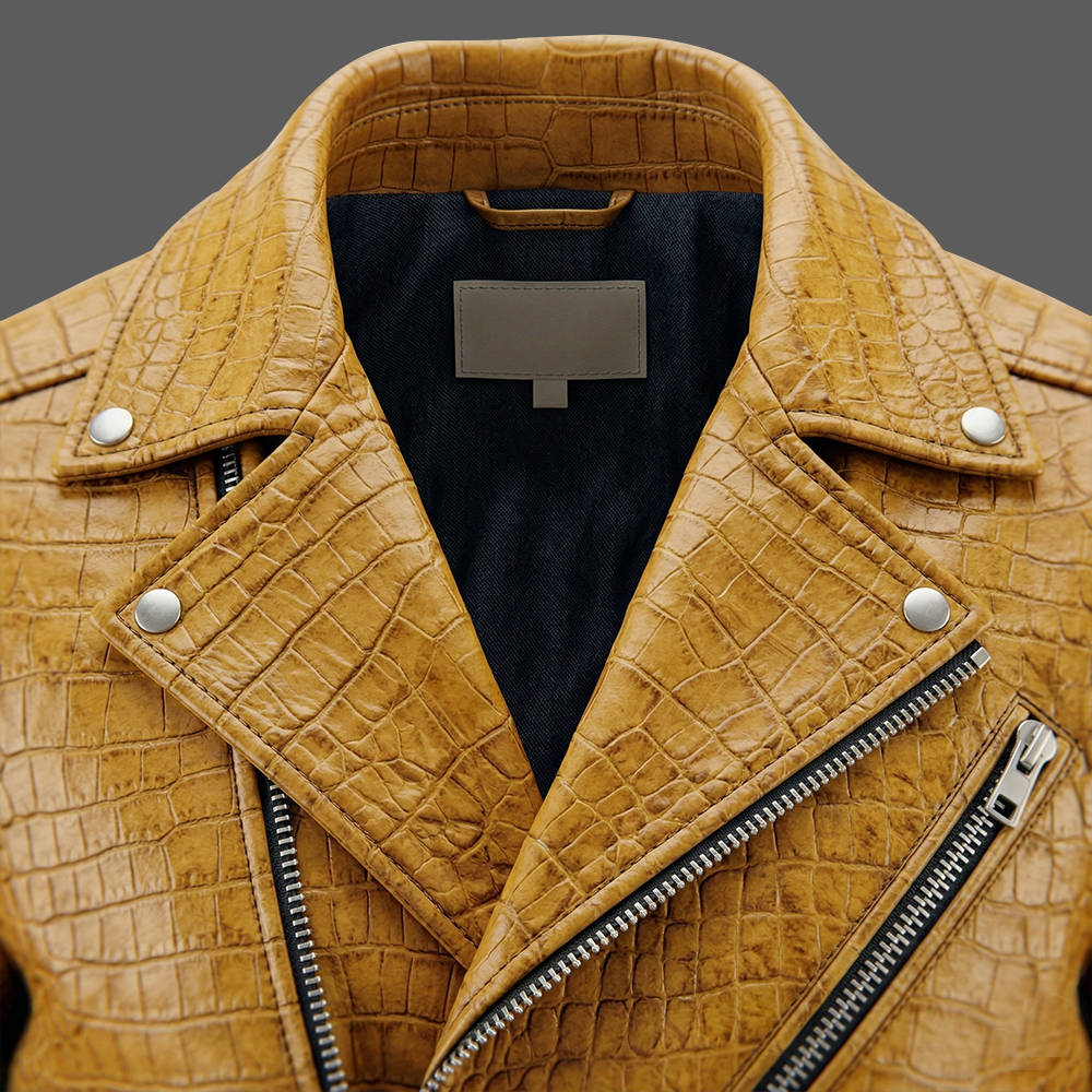 Mens-Crocodile-Embossed-Biker-Jacket-Faux-Leather-Motorcycle-Coat-15