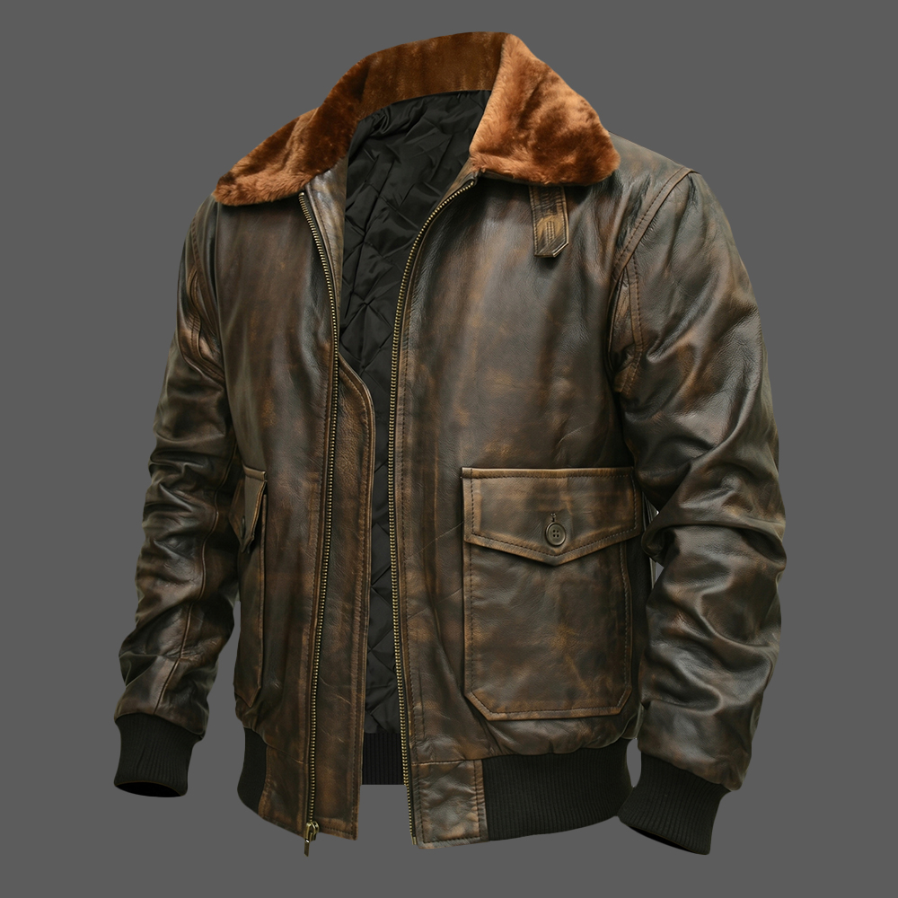 Mens-G1-Aviator-A2-Bomber-Leather-Jacket-03
