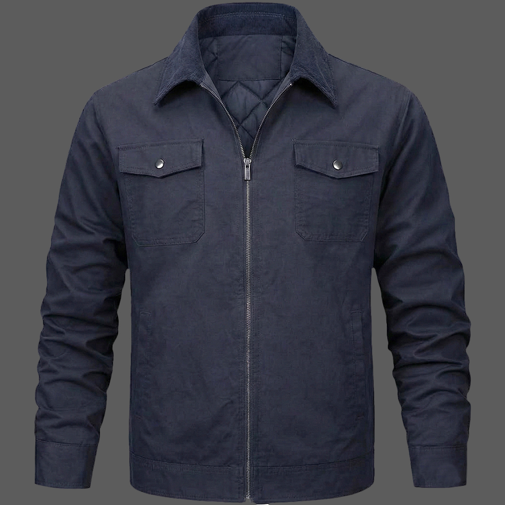 Navy-Mens-Quilted-Lining-Cotton-Jacket-Corduroy-Collar-Work-Shacket-01