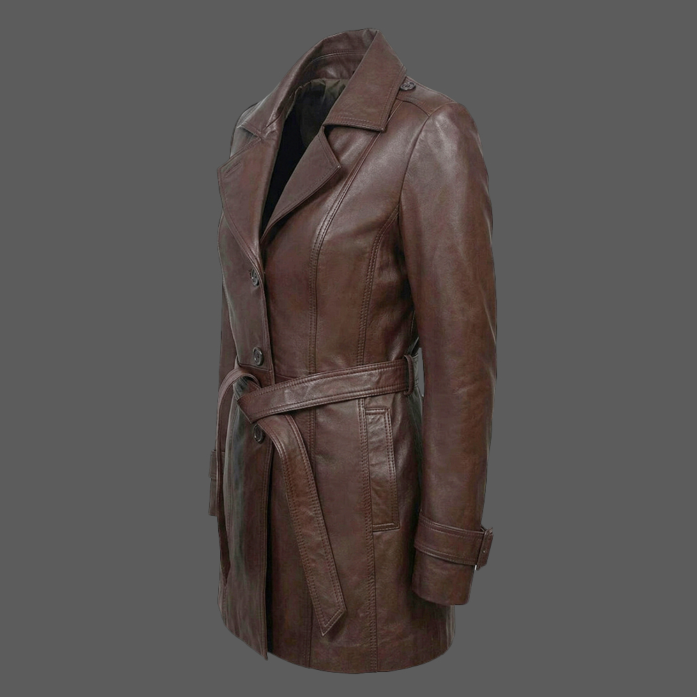 Womens-Brown-Trench-Leather-Coat-with-Belt-03