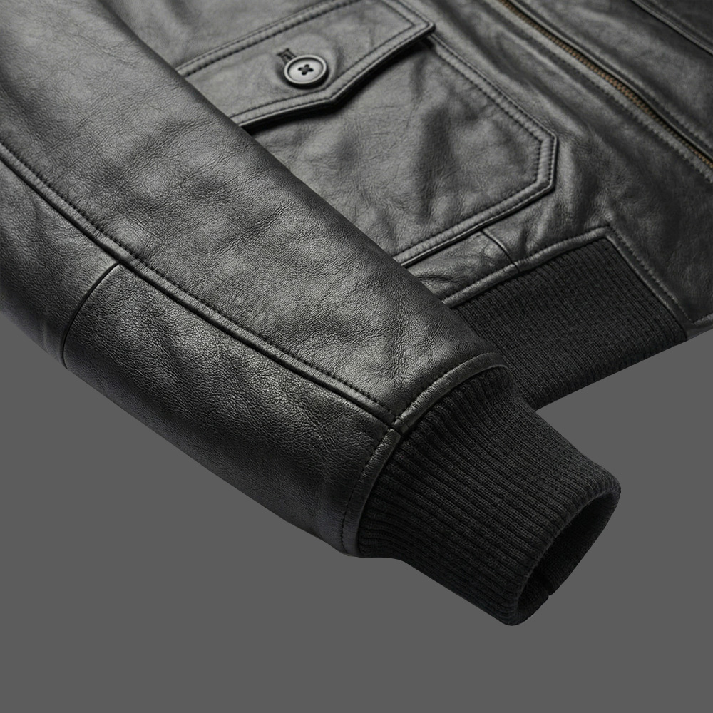 Womens-G-1-Aviator-Style-Black-Leather-Bomber-Jacket-04