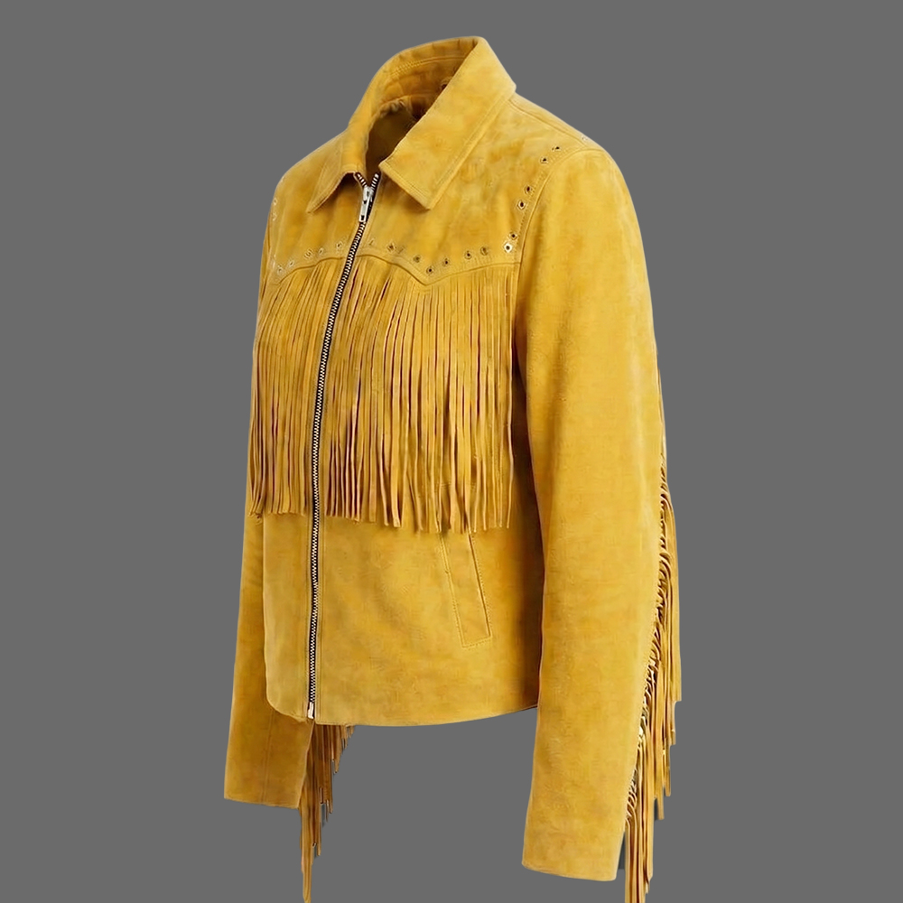 Yellow-Suede-Fringe-Jacket-for-Women--Western-Boho-Cowgirl-Moto-Style-03