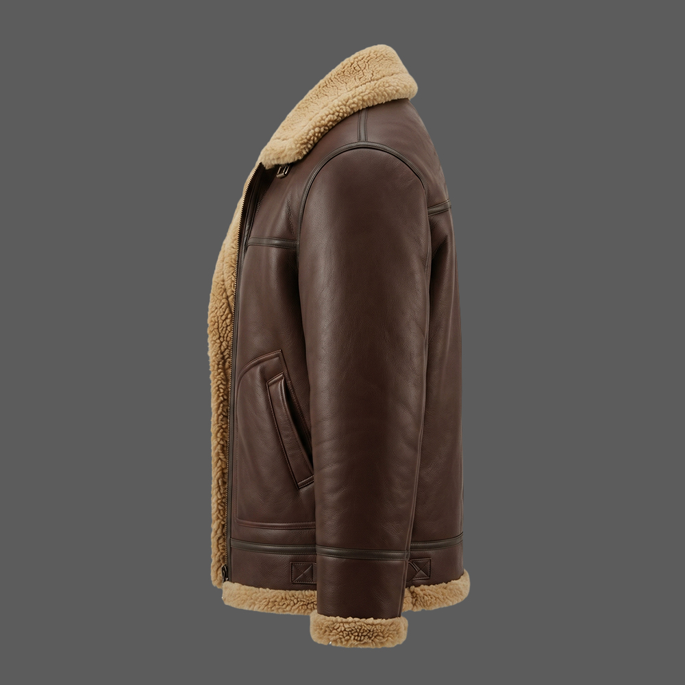 Mens-B3-Brown-Shearling-Sheepskin-Aviator-RAF-Flight-Bomber-Leather-Jacket-03