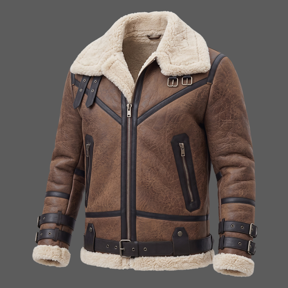 Mens-Classic-B3-Brown-Shearling-Leather-Jacket-03