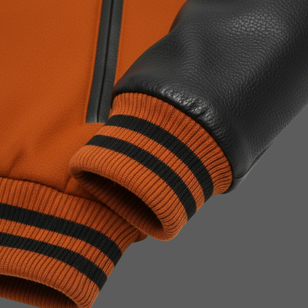 Mens-Orange-Wool-Letterman-Jacket-with-Black-Leather-Sleeves-Retro-Varsity-Bomber-Style-04