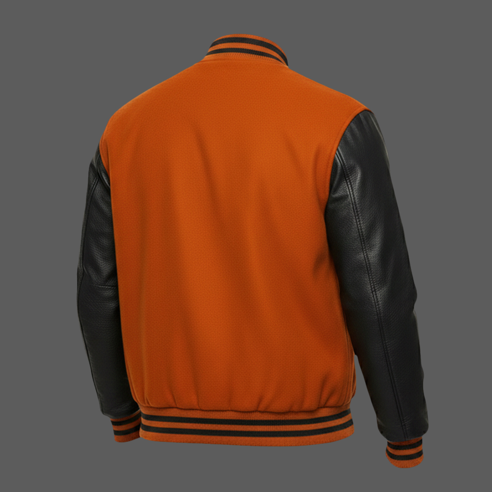 Mens-Orange-Wool-Letterman-Jacket-with-Black-Leather-Sleeves-Retro-Varsity-Bomber-Style-05
