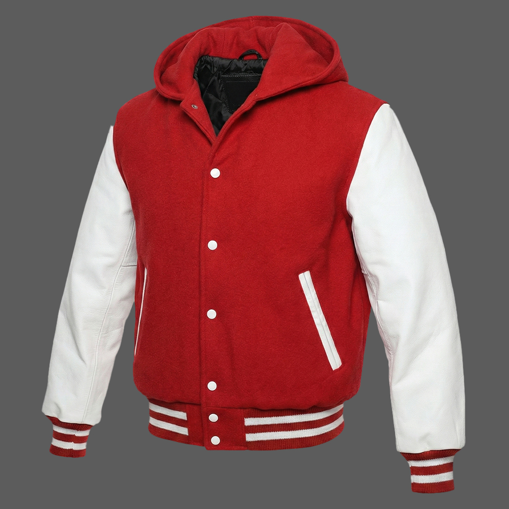 Mens-Red-Wool-Letterman-Jacket-with-White-Leather-Sleeves-and-Hood-Classic-Varsity-Bomber-Style-03