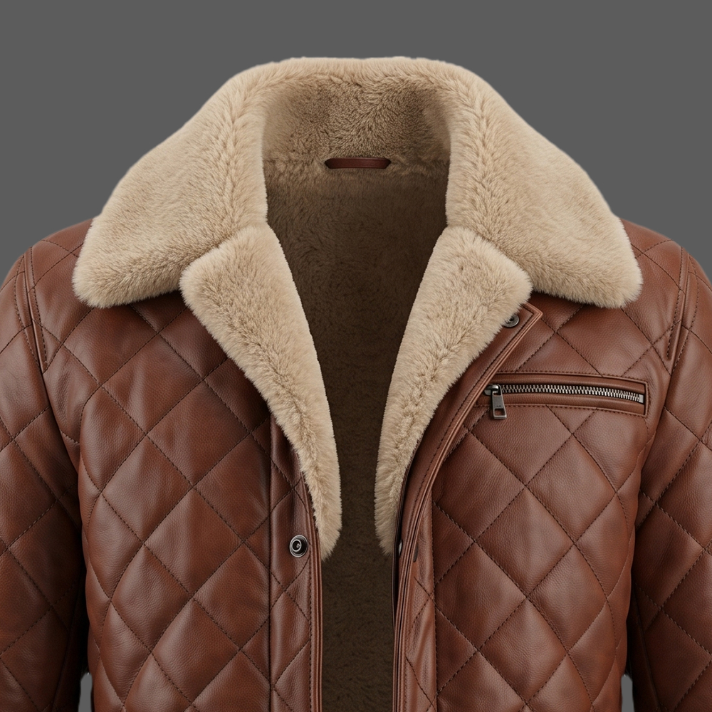 Mens-brown-diamond-quilted-leather-jacket-with-a-cream-colored-shearling-collar-04