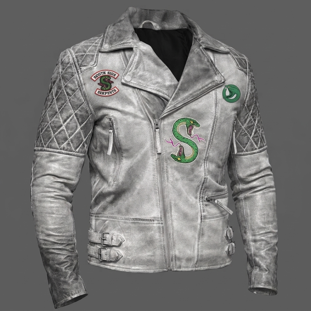 White Southside Serpents Leather Jacket
