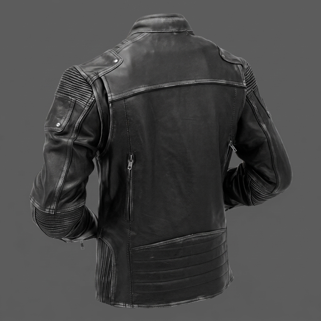 Mens-Black-Colour-leather-jacket-made-with-fine-sheepskin3 Black Sheepskin Jacket