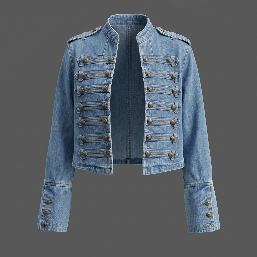 Women's Double-Breasted Denim Jacket