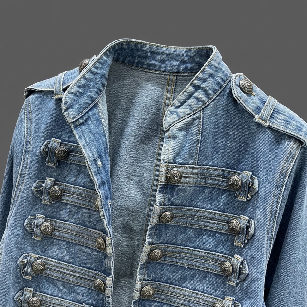 Women's Double-Breasted Denim Jacket