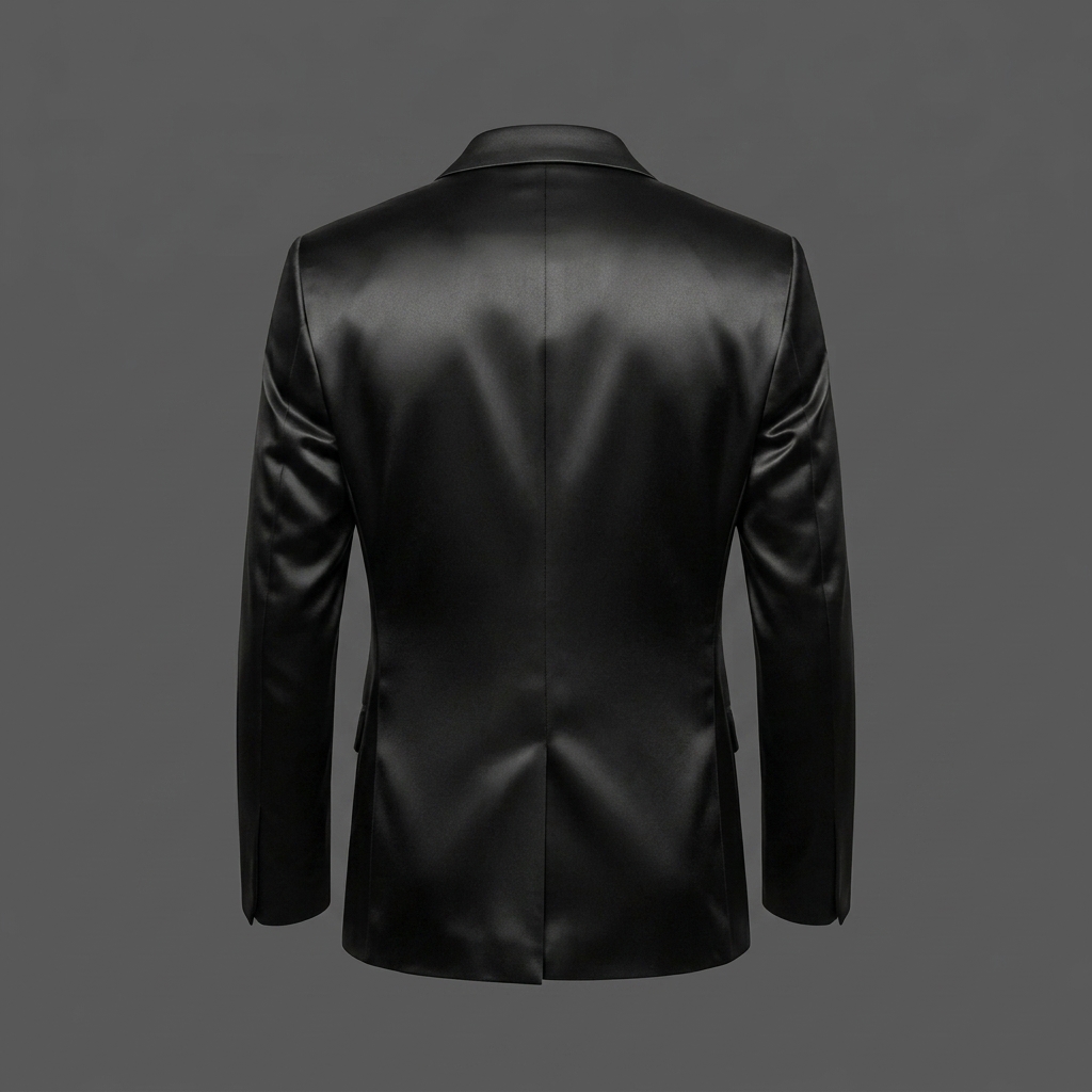 Men’s Black Satin Tuxedo Blazer Men’s Black Satin Tuxedo Blazer