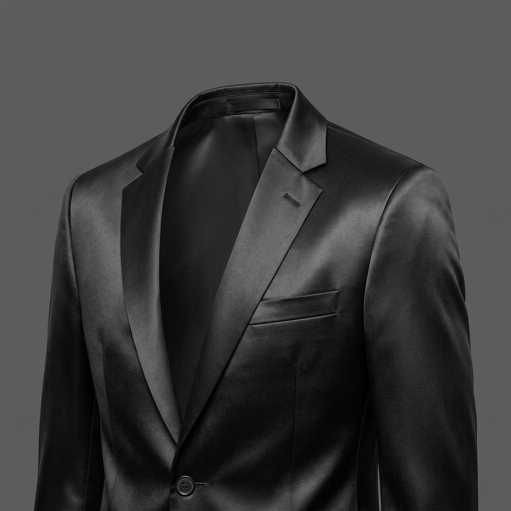 Men’s Black Satin Tuxedo Blazer Men’s Black Satin Tuxedo Blazer