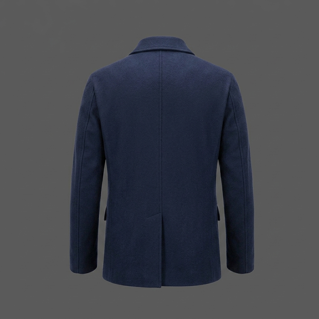 Mens Navy Blue Wool Jacket