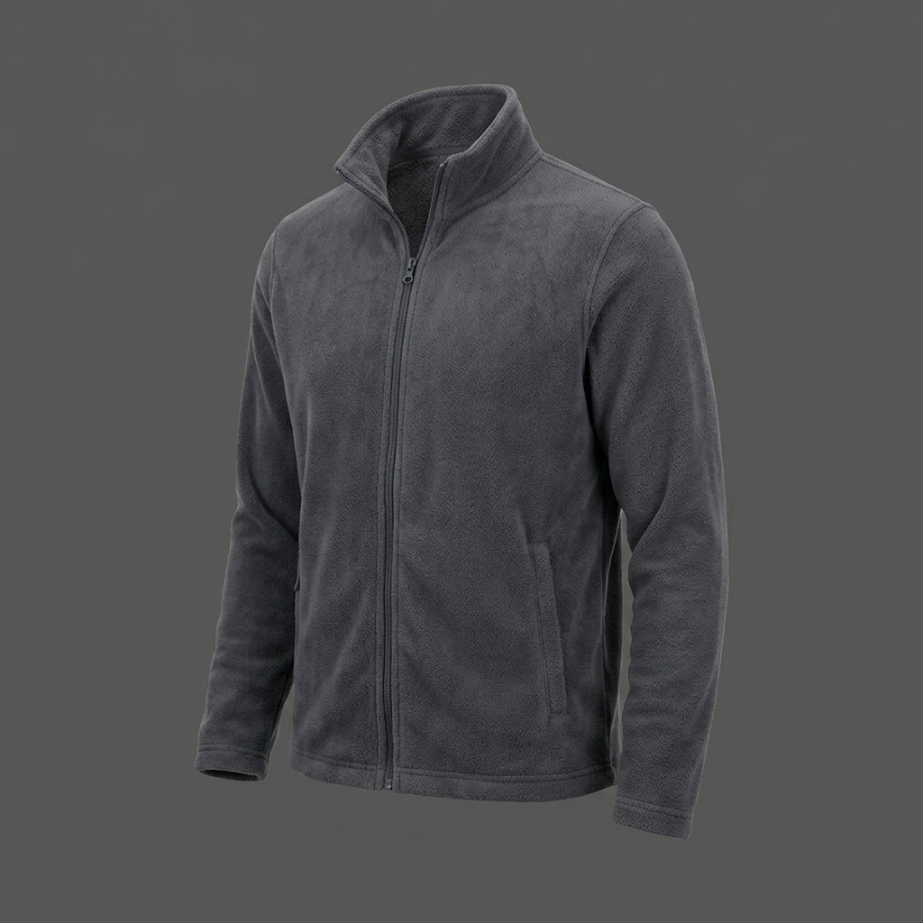 Dark_grey_fleece_jacket_displayed_202608100109 Men’s Charcoal Grey Fleece Jacket