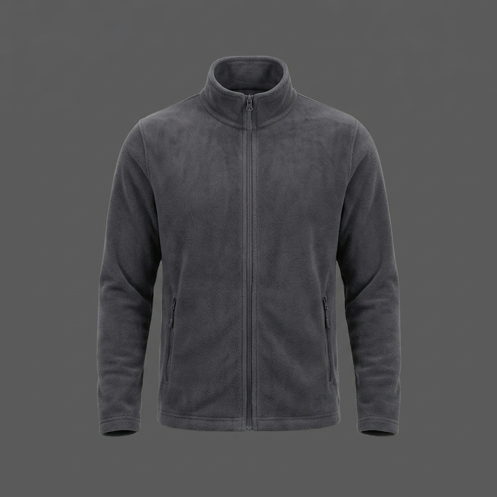 Fleece_jacket_on_ghost_mannequin_202608100109 Men’s Charcoal Grey Fleece Jacket
