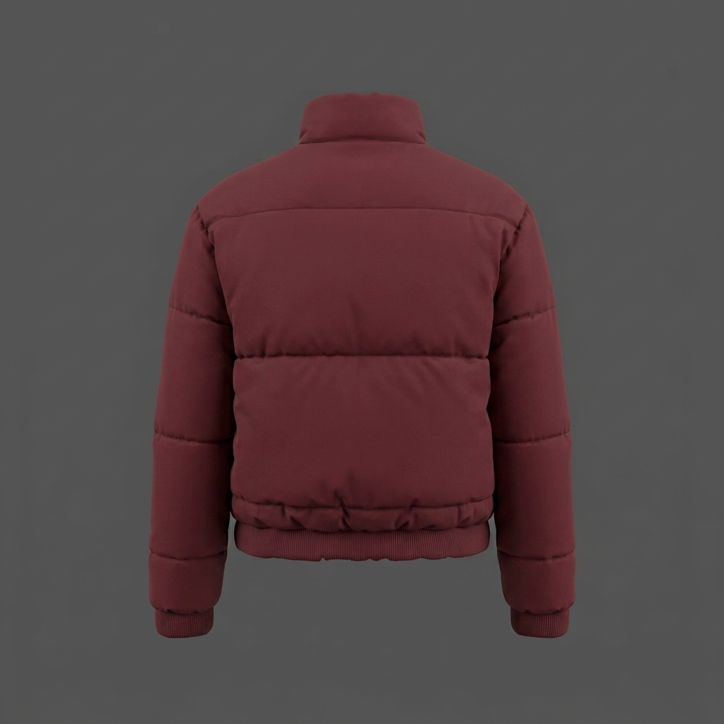 Women's Burgundy Puffer Jacket Women's Burgundy Puffer Jacket