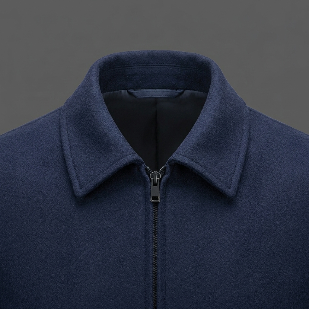 Mens Navy Blue Wool Jacket