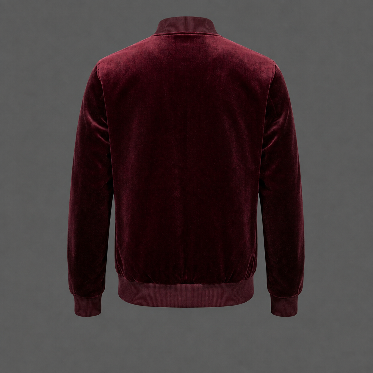 Men’s Deep Burgundy Velvet Bomber Jacket Men’s Deep Burgundy Velvet Bomber Jacket