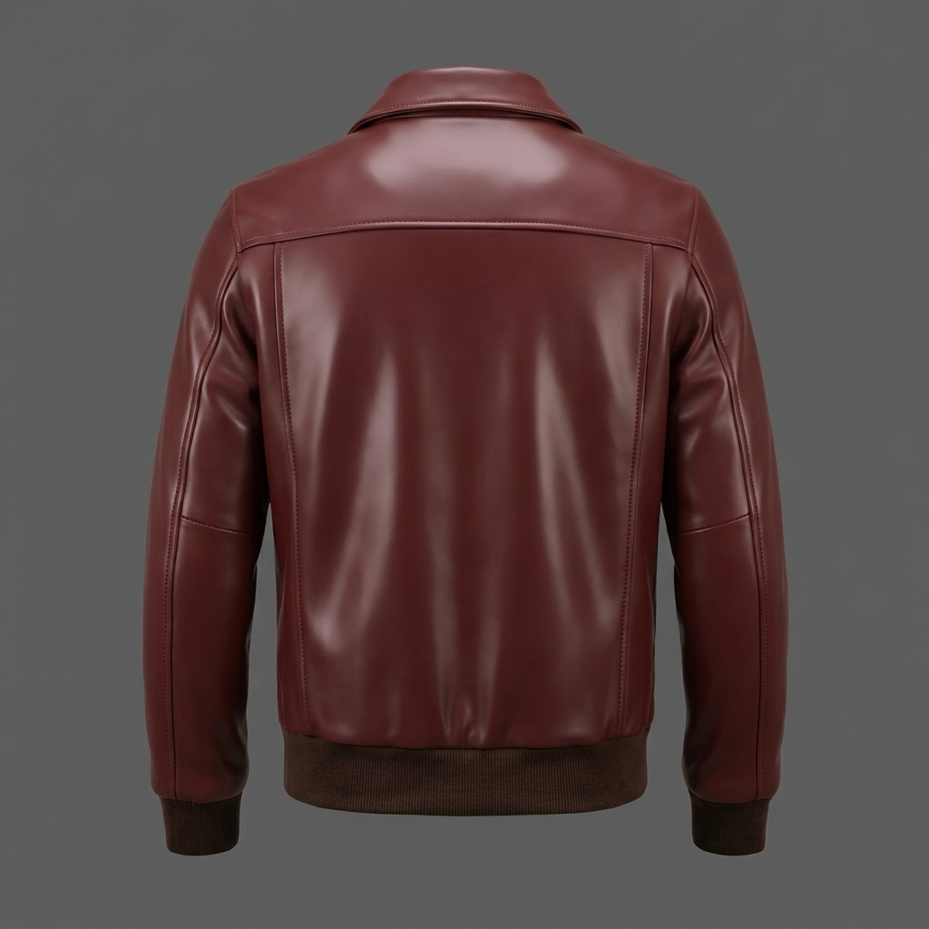 Men’s Oxblood Red Leather Bomber Jacket Men’s Oxblood Red Leather Bomber Jacket