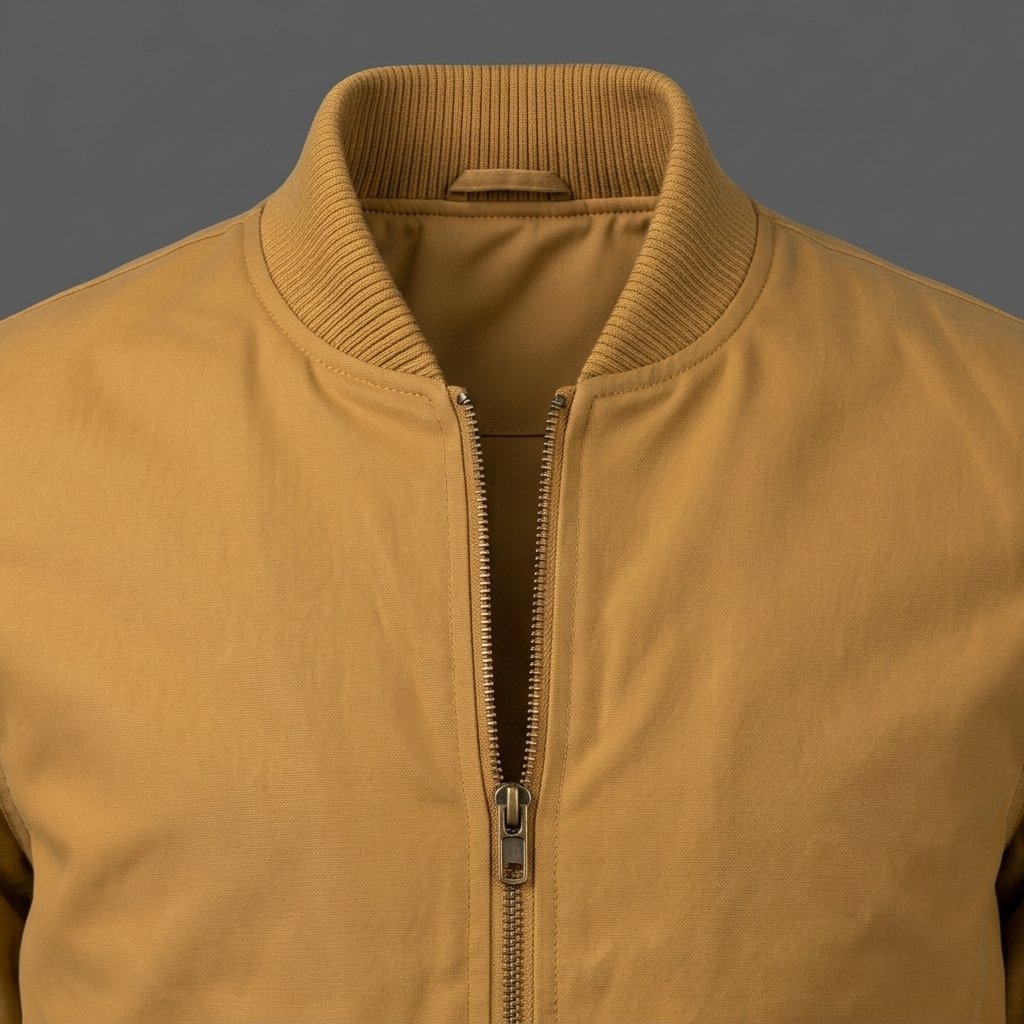 Men’s Tan Waxed Canvas Bomber Jacket Men’s Tan Waxed Canvas Bomber Jacket