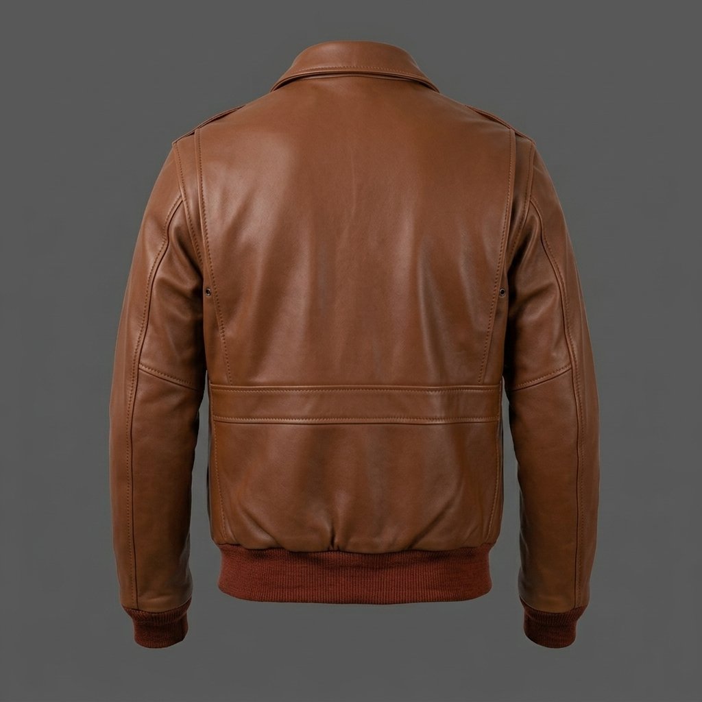 Men’s Vintage Whiskey Brown A-2 Aviator Leather Jacket
