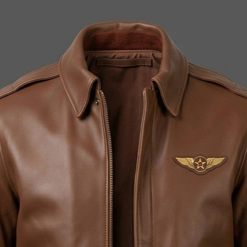 Men’s Vintage Whiskey Brown A-2 Aviator Leather Jacket