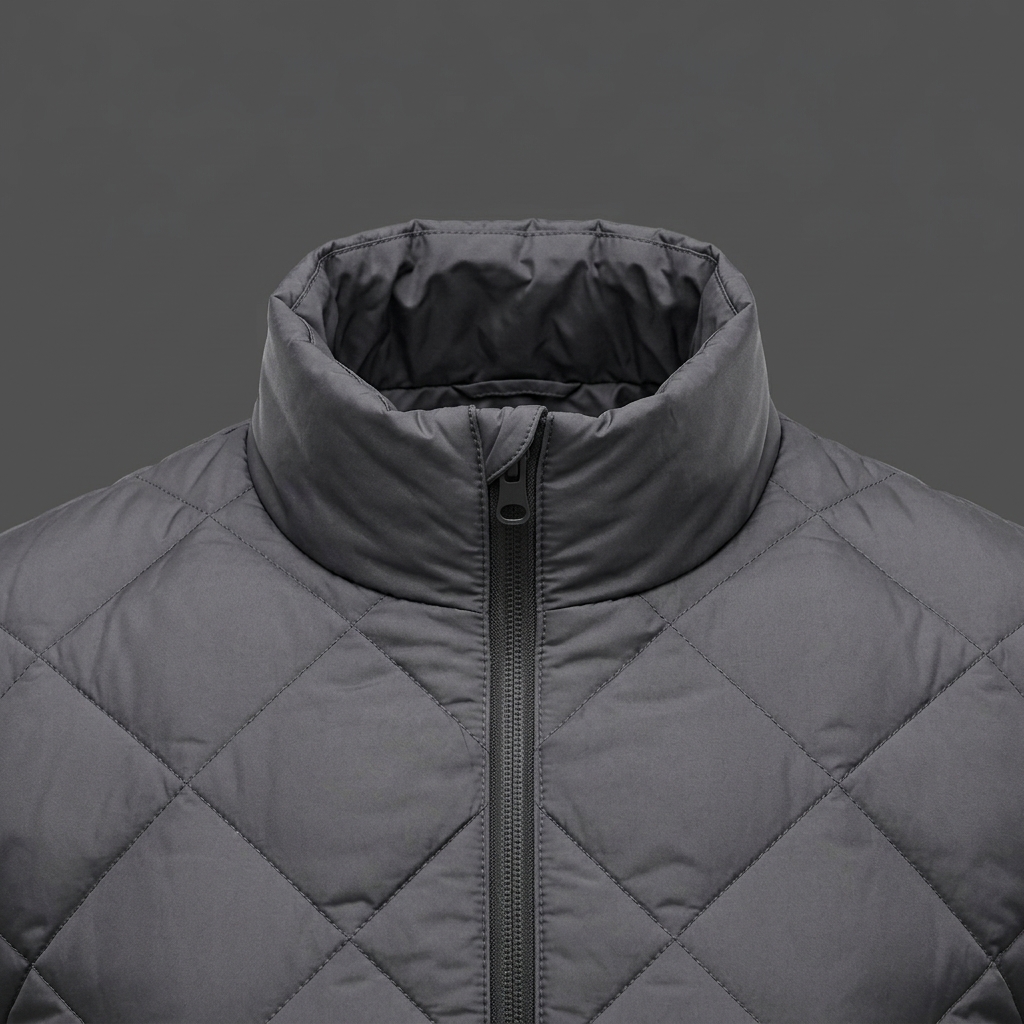 Men’s Gray Quilted Puffer Jacket Men’s Gray Quilted Puffer Jacket