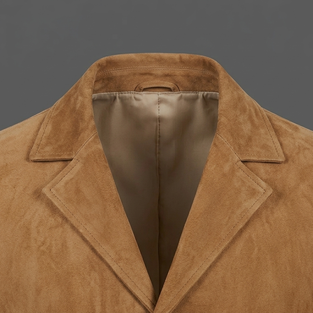 Men’s Tan Suede Trench Coat
