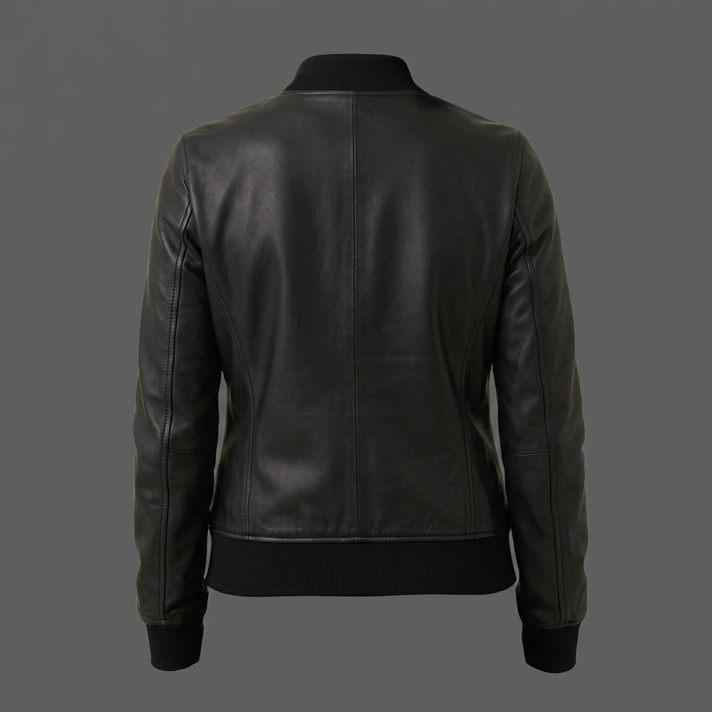 Women’s Black Leather Bomber Jacket Women’s Black Leather Bomber Jacket