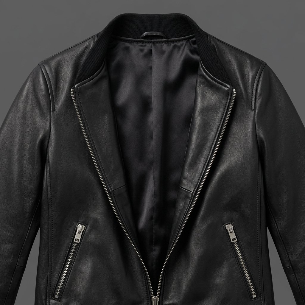 Women’s Black Leather Bomber Jacket Women’s Black Leather Bomber Jacket