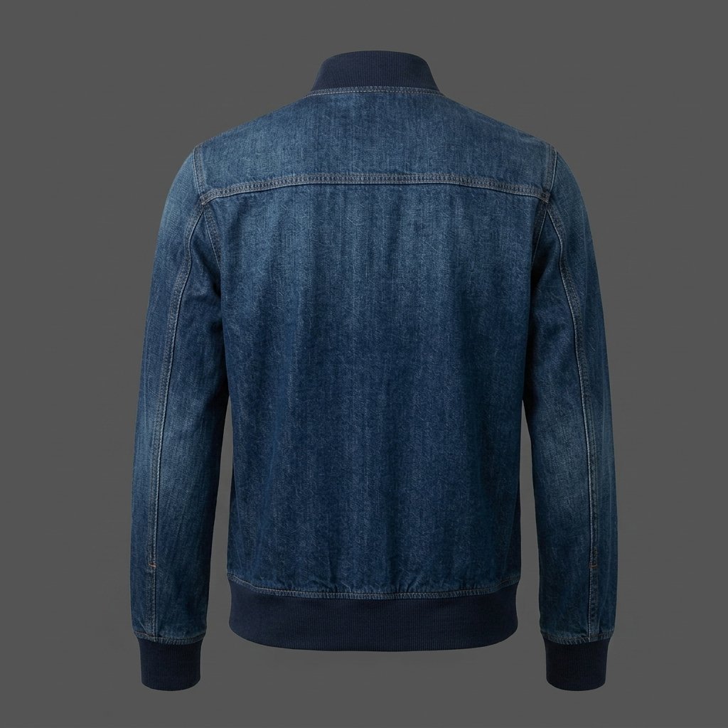 Men’s Classic Blue Denim Bomber Jacket Men’s Classic Blue Denim Bomber Jacket
