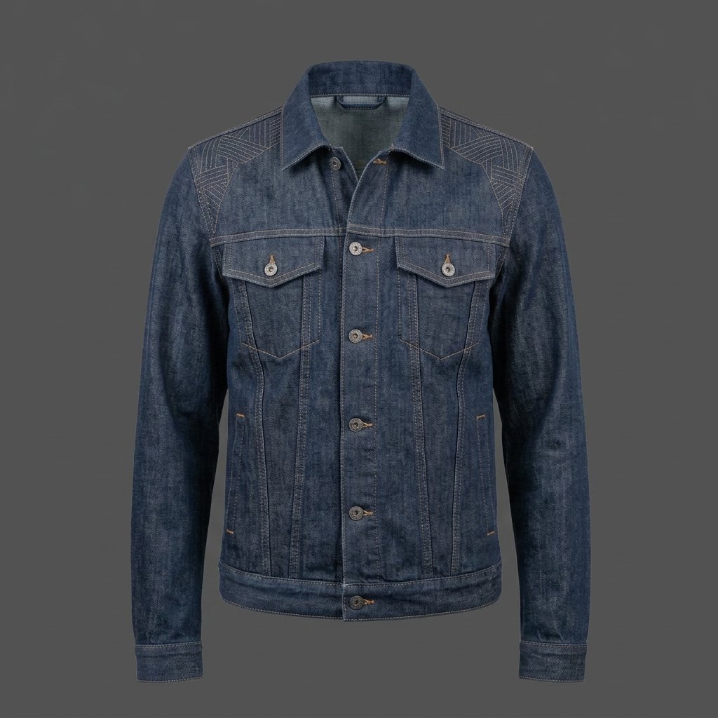Men’s Vintage Dark Blue Denim Jacket Men’s Vintage Dark Blue Denim Jacket
