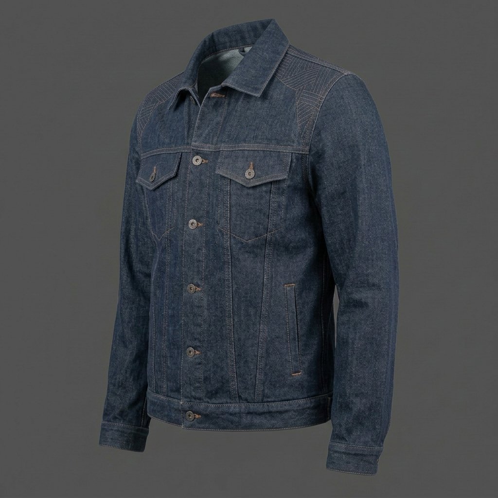 Men’s Vintage Dark Blue Denim Jacket Men’s Vintage Dark Blue Denim Jacket