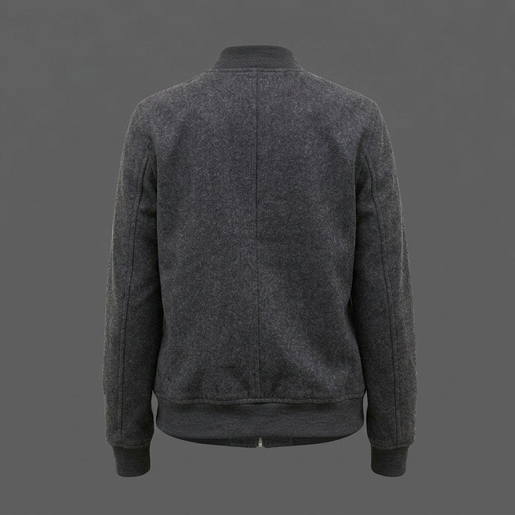 Men’s Dark Grey Wool Bomber Jacket Men’s Dark Grey Wool Bomber Jacket