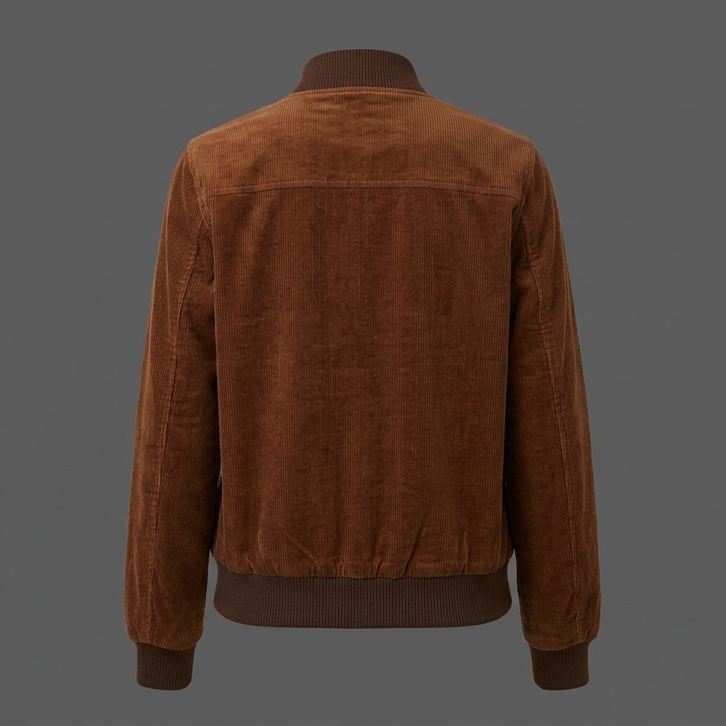 Men’s Brown Corduroy Bomber Jacket
