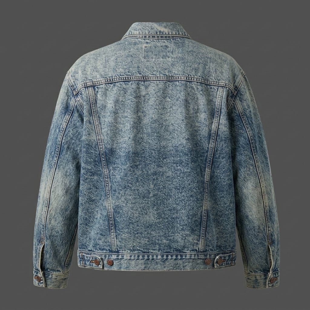 Men’s Light Blue Distressed Denim Jacket Men’s Light Blue Distressed Denim Jacket